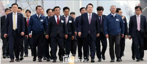 3월 9일 윤석열 대통령은 현대자동차 울산공장을 방문. 사진 출처:대한민국 대통령실. 