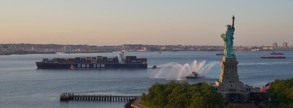 미국 뉴욕항 전경. 사진 출처:CMA-CGM 홈페이지