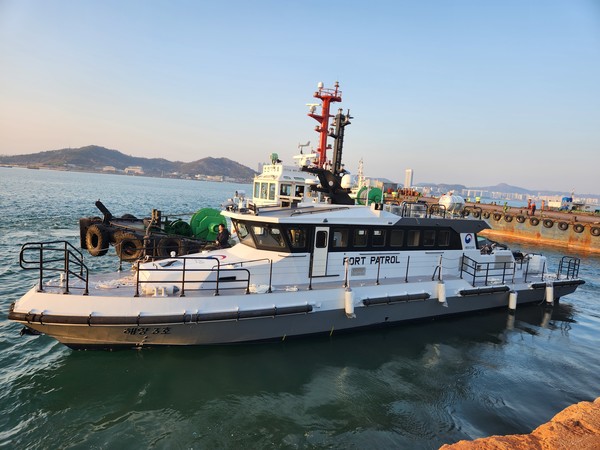 2023년 4월 완도에서 취항한 49톤급(승선원 13인) 하이브리드 순찰선 해양3호 모습